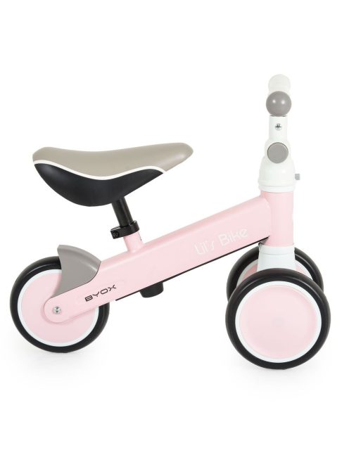 LIL'S mini futóbicikli 3 kerekű járgány, elöl 2 kerék, elfordítható kormánnyal PINK/rózsa
