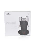 MISTRAL bébi hordozó 3 poziciós, ergonomikus, hálós VSZÜRKE