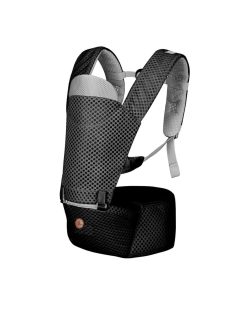   MISTRAL bébi hordozó 3 poziciós, ergonomikus, hálós FEKETE