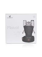 MISTRAL bébi hordozó 3 poziciós, ergonomikus, hálós FEKETE