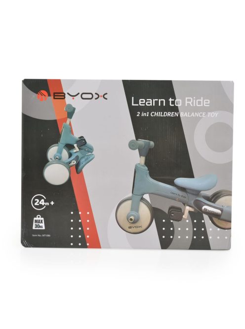 LEARN-to-Ride mini futóbicikli 3 kerekű tricikli, összecsukható KÉK