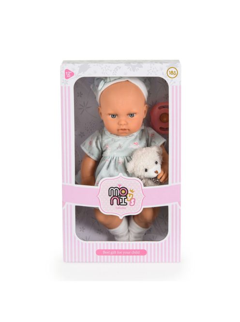 BABA 30cm újszülött macival MENTA