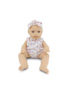 BABA 30cm  újszülött maciruhában kisnyuszival PINK
