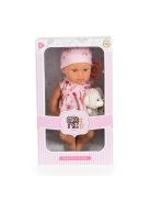 BABA 30cm újszülött macival PINK
