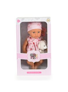 BABA 30cm újszülött macival PINK