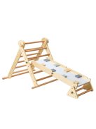 PIKLER 2in1 fa MÁSZÓKA 3szög és mászórámpa Montessori 132*60cm NATUR