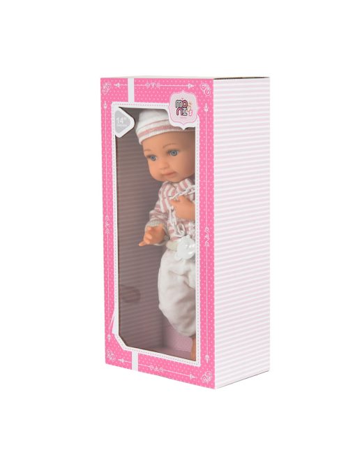 BABA 36cm csíkos szett cumival RÓZSA