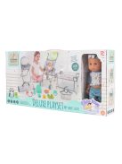 BABA játékszett 36 cmes FIÚ babával delux playset KÉK
