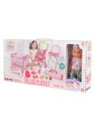 BABA játékszett 36 cmes LÁNY babával delux playset PINK