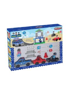   Pilsan  építőkészlet forgalomirányítós, autós 57dbos POLICE