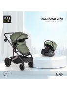 ALL ROAD babakocsi szett 2in1 átalakítható,  autós hordozóval SZÜRKE