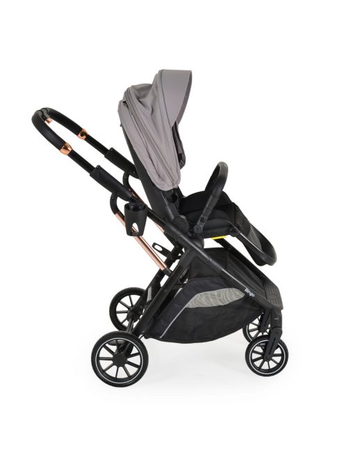 BINGO babakocsi 22kg-ig, sport vázzal, összecsukható 2 irányban STEEL/EZÜSTSZÜRKE