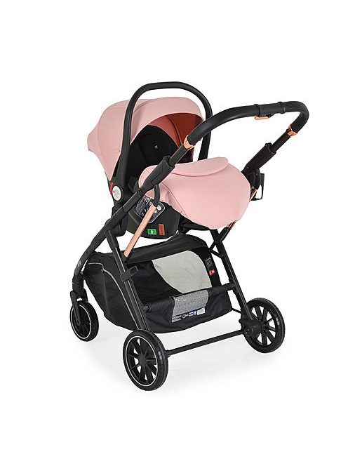 BINGO babakocsi  SZETT újszülött kortól 22kg-ig 2in1 sport+váz+hordozó PINK