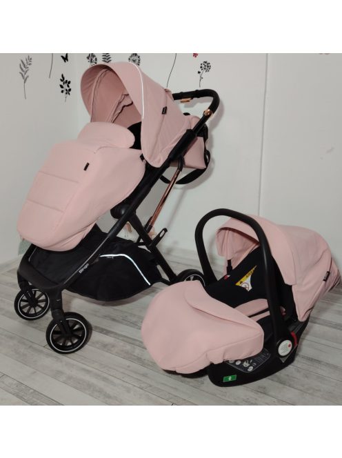 BINGO babakocsi  SZETT újszülött kortól 22kg-ig 2in1 sport+váz+hordozó PINK