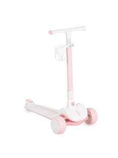   AERO roller, összecsukható, 50kg-ig, 3 kerekű, váza fehér/RÓZSASZÍN