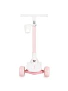 AERO roller, összecsukható, 50kg-ig, 3 kerekű, váza fehér/RÓZSASZÍN