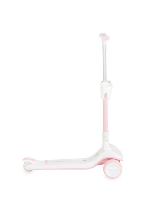 AERO roller, összecsukható, 50kg-ig, 3 kerekű, váza fehér/RÓZSASZÍN