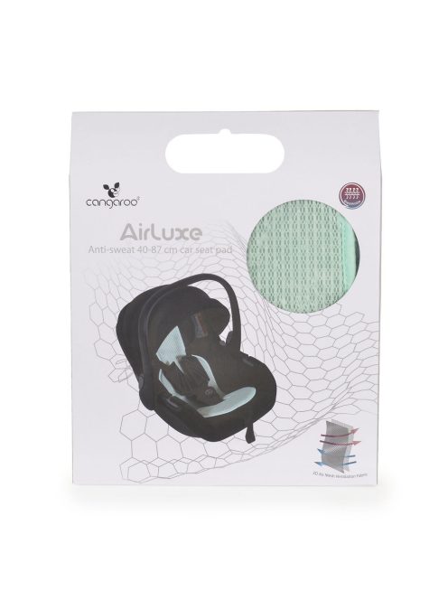 AIRLUXE autós hordozó párna, izzadásgátlós 40-87cm MENTA