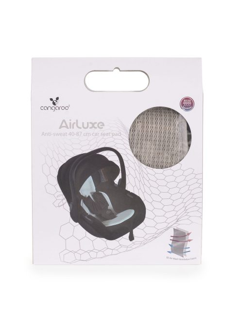 AIRLUXE autós hordozó párna, izzadásgátlós 40-87cm SZÜRKE