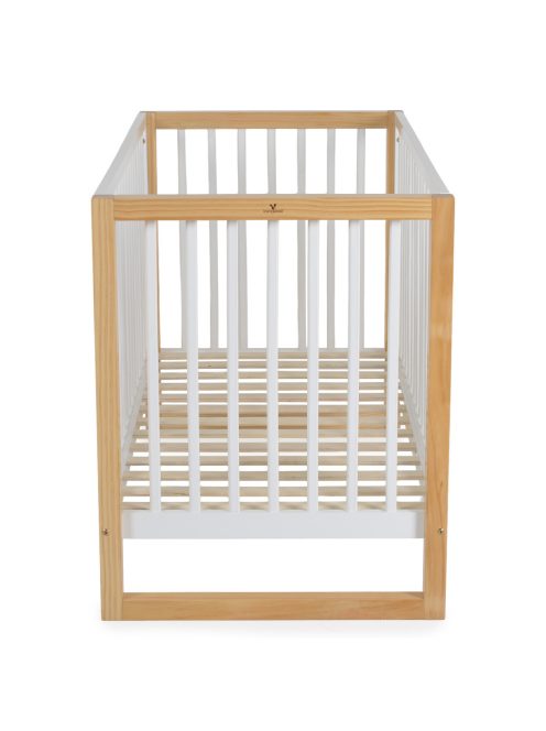 SIERRA fa babaágy rácsos 60*120cm FEHÉR/NATUR
