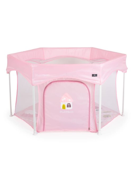 PLAYBOX utazó járóka 6szögletű PINK