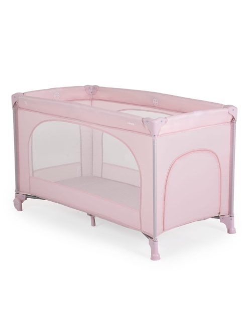 UNO utazóágy 1 szintes zippes kibújóval PINK 
