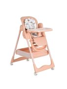 SURPRISE etetőszék szilikon tányérral, evőeszközzel, előkével PINK