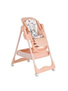 SURPRISE etetőszék szilikon tányérral, evőeszközzel, előkével PINK