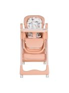 SURPRISE etetőszék szilikon tányérral, evőeszközzel, előkével PINK