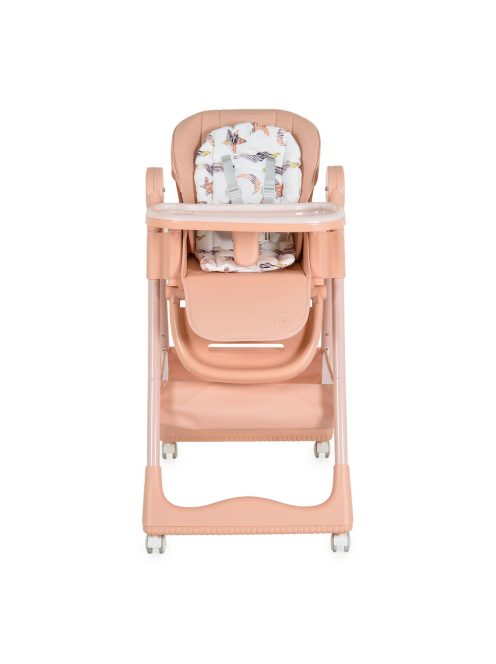 SURPRISE etetőszék szilikon tányérral, evőeszközzel, előkével PINK