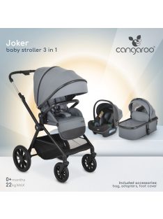 JOKER babakocsi szett 3in1 SZÜRKE