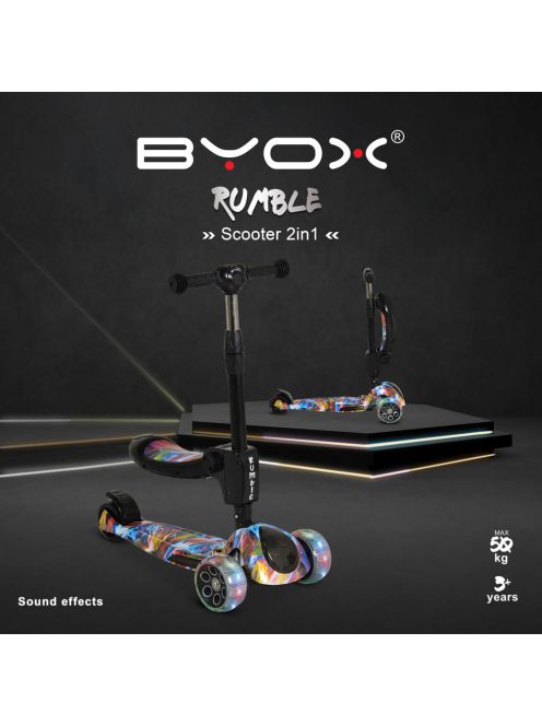 RUMBLE roller ráülős, átalakítható SZÍNES/FEKETE