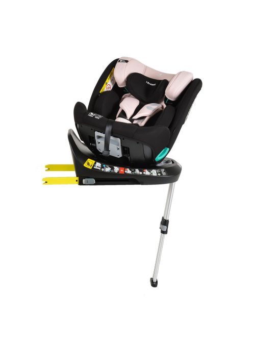 i-PROTECT autós ülés 40-150cm támasztólábbal 360 forgatható PINK