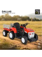 BO DALLAS elektromos traktor trélerrel 12V 140cm ZÖLD