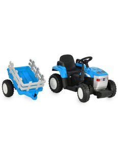 BO DALLAS elektromos traktor trélerrel 12V 140cm KÉK
