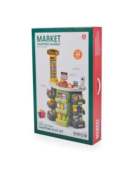 MŰANYAGJÁTÉK szupermarket kiegészítőkkel szett