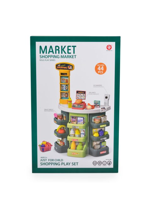 MŰANYAGJÁTÉK szupermarket kiegészítőkkel szett