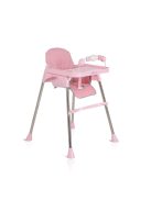 CENTURY etetőszék műanyag játékhíddal PINK