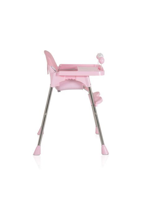 CENTURY etetőszék műanyag játékhíddal PINK