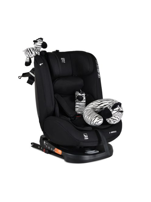 i-MAXX autós ülés,  isofix, forgatható, 2 plüss+párna 40-150cm FEKETE