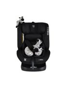i-MAXX autós ülés,  isofix, forgatható, 2 plüss+párna 40-150cm FEKETE