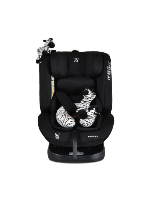 i-MAXX autós ülés,  isofix, forgatható, 2 plüss+párna 40-150cm FEKETE