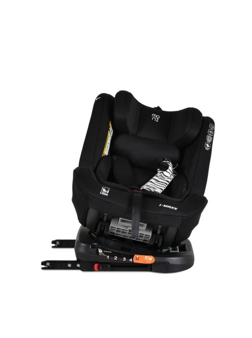 i-MAXX autós ülés,  isofix, forgatható, 2 plüss+párna 40-150cm FEKETE
