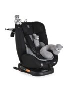 i-MAXX autós ülés,  isofix, forgatható, 2 plüss+párna 40-150cm SZÜRKE