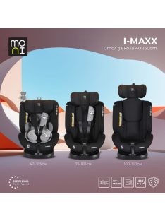   i-MAXX autós ülés,  isofix, forgatható, 2 plüss+párna 40-150cm SZÜRKE