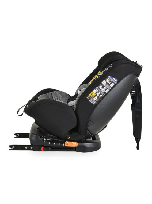 i-MAXX autós ülés,  isofix, forgatható, 2 plüss+párna 40-150cm SZÜRKE