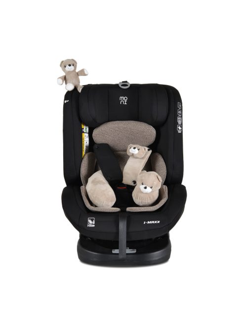 i-MAXX autós ülés,  isofix, forgatható, 2 plüss+párna 40-150cm BÉZS