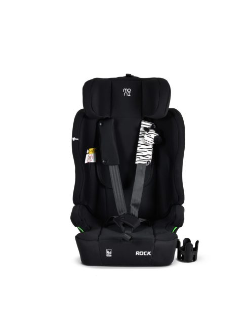 ROCK autós ülés 76-150cm, 2játékkal, pohártartó, belső öv, isofix nélkül FEKETE