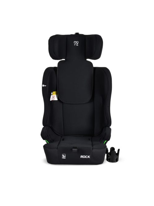 ROCK autós ülés 76-150cm, 2játékkal, pohártartó, belső öv, isofix nélkül FEKETE