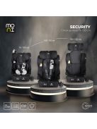 SECURITY autós ülés belső övvel, isofix, ajándék 2plüss+párna 76-150cm FEKETE